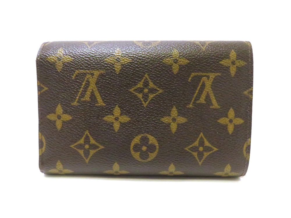 Louis Vuitton fold Tri Wallet Accessories Monogram Alexandra Portefeuille Brown